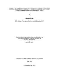 Mental health outcomes and psychosocial risk factors in wildland firefighters and support staff