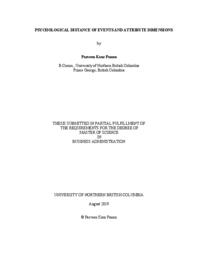 Psychological distance of events and attribute dimensions
