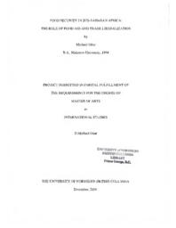 Food security in sub-Saharan Africa: the role of food aid and trade liberalization