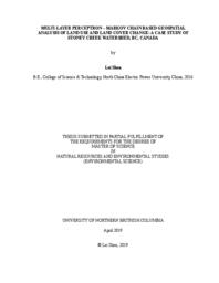 Multi-layer perceptron - markov chain based geospatial analysis of land use and land cover change: A case study of Stoney Creek Watershed, BC, Canada