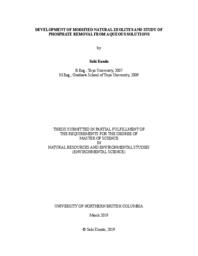 Development of modified natural zeolites and study of phosphate removal from aqueous solutions