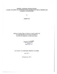 Finding answers and solutions: causes and effects of information technology skills shortages in rural communities