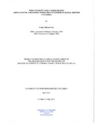What constitutes a good death?: implications for family nurse practitioners in rural British Columbia