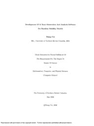 Development of a trace generation and analysis software for random mobility models.