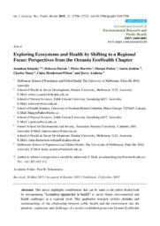 Exploring Ecosystems and Health by Shifting to a Regional Focus: Perspectives from the Oceania EcoHealth Chapter
