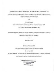 Enhanced cognitive interview: incorporating "remember" or "know" and/or confidence level phases to determine the accuracy of eyewitness information