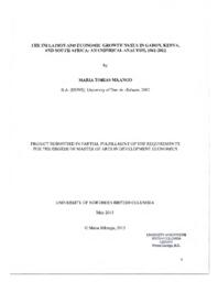 The inflation and economic growth nexus in Gabon, Kenya, and South Africa: an empirical analysis, 1961-2012