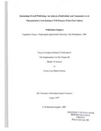 Reclaiming overall well-being: an analysis of individual- and community-level characteristics contributing to well-being in Yukon First Nations