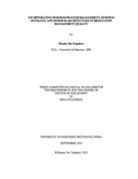 Incorporating business process management, business ontology and business architecture in medication management quality