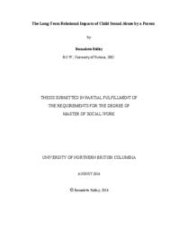The long-term relational impacts of child sexual abuse by a parent