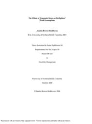 The effects of traumatic stress on firefighters' world assumptions.