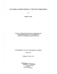 Evaluating a logistics proposal at the Port of Prince Rupert