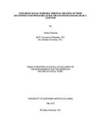 Exploring social workers’ spiritual meaning of their reconstruction processes after the unanticipated death of a client(s)