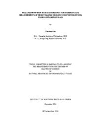 Evaluation of MOF-based adsorbents for sampling and measurements of semi-volatile organic compounds (SVOCS) from contaminated air