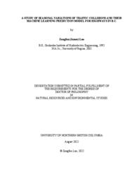 A study of seasonal variations of traffic collisions and their machine learning prediction model for highways in B.C.