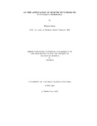 On the application of elliptic functions to standard cosmology