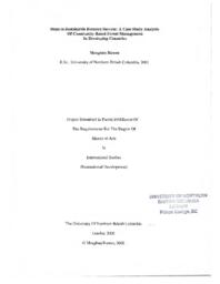 Steps to sustainable forestry success: a case study analysis of community-based forest management in developing countries