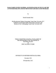 Nlaka’pamux justice systems: An investigation of  Xitl’ix and the Lytton restorative justice prevention and education program