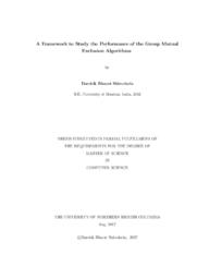 A framework to study the performance of the group mutual exclusion algorithms