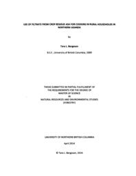 Use of filtrate from crop residue ash for cooking in rural households in Northern Uganda.