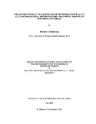 Use and selection at two spatial scales by female moose (alces alces) across central British Columbia following a mountain pine beetle outbreak