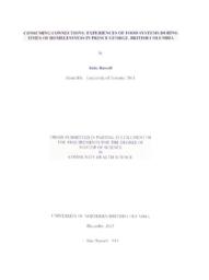 Consuming connections: experiences of food systems during times of homelessness in Prince George, British Columbia