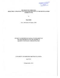 BID Group of Companies: selecting a strategic location for expansion to the south eastern United States