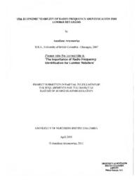 The economic viability of radio frequency identification for lumber retailers