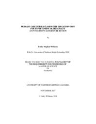 Primary care nurses closing the education gaps for hypertensive older adults:  An integrative literature review