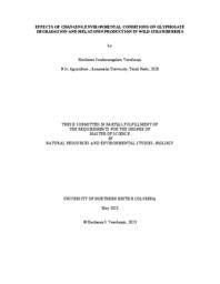 Effects of changing environmental conditions on glyphosate degradation and melatonin production in wild strawberries