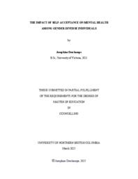 The impact of self-acceptance on mental health among gender-diverse individuals