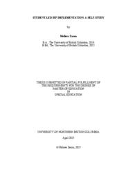 Student-led IEP implementation: A self-study