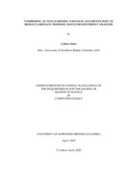 Combining active learning and data augmentation to reduce labelled training data for sentiment analysis
