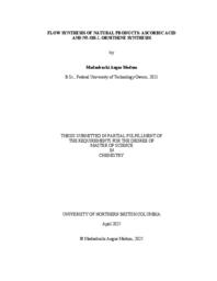 Flow synthesis of natural products: Ascorbic acid and N5-OH-L-Ornithine synthesis