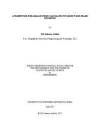 A framework for damage index calculation in light wood-frame buildings