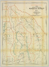 Map of the West Division of Kootenay District and a Portion of Lillooet, Yale & East Kootenay B.C.