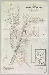 Map showing mining properties in vicinity of Stewart and Salmon River, Portland Canal Mining Division