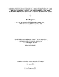 Understanding care coordination across primary health care services in a rural context for young children and their families experiencing adversity: A critical realist case study