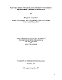Predicting serum potassium level in patients with chronic kidney disease using machine learning